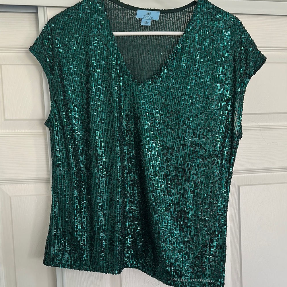 Green Sequin Top